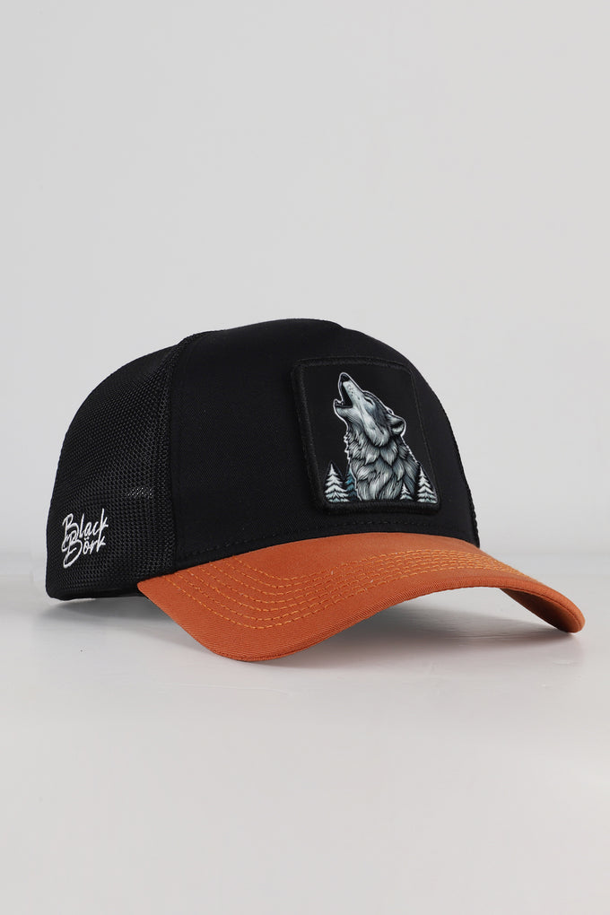 Wolf Logo Tile-Black Trucker Cap