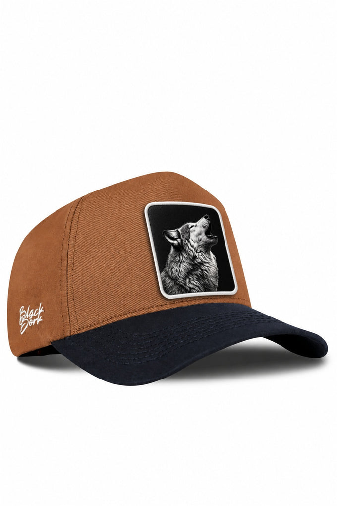 Kurt Logolu Lacivert-Camel Beyzbol Premium Şapka
