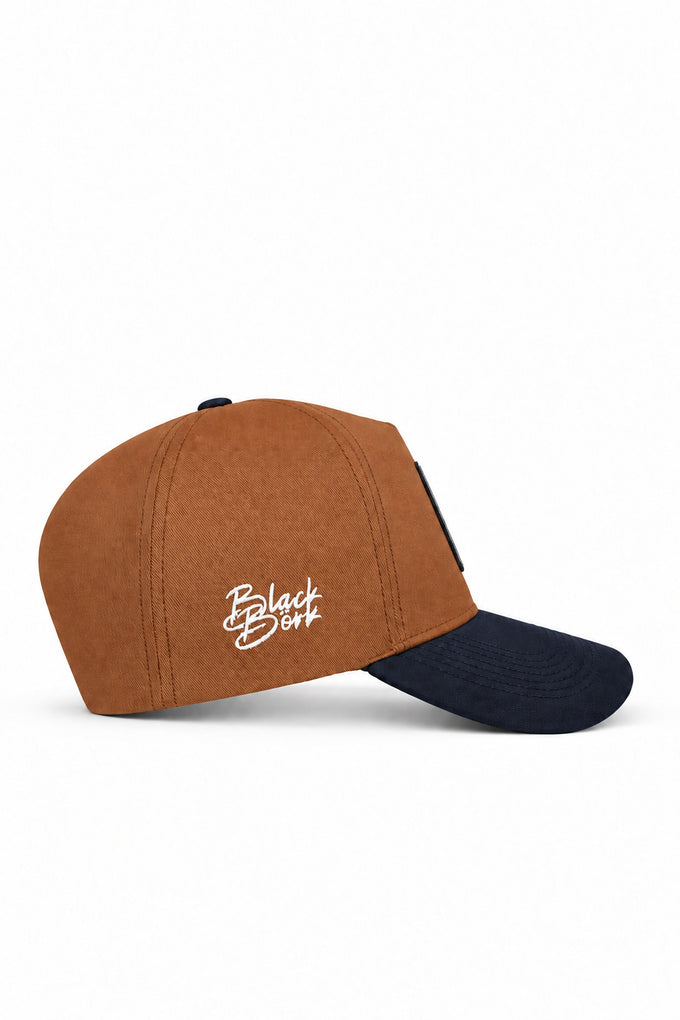 Kurt Logolu Lacivert-Camel Beyzbol Premium Şapka