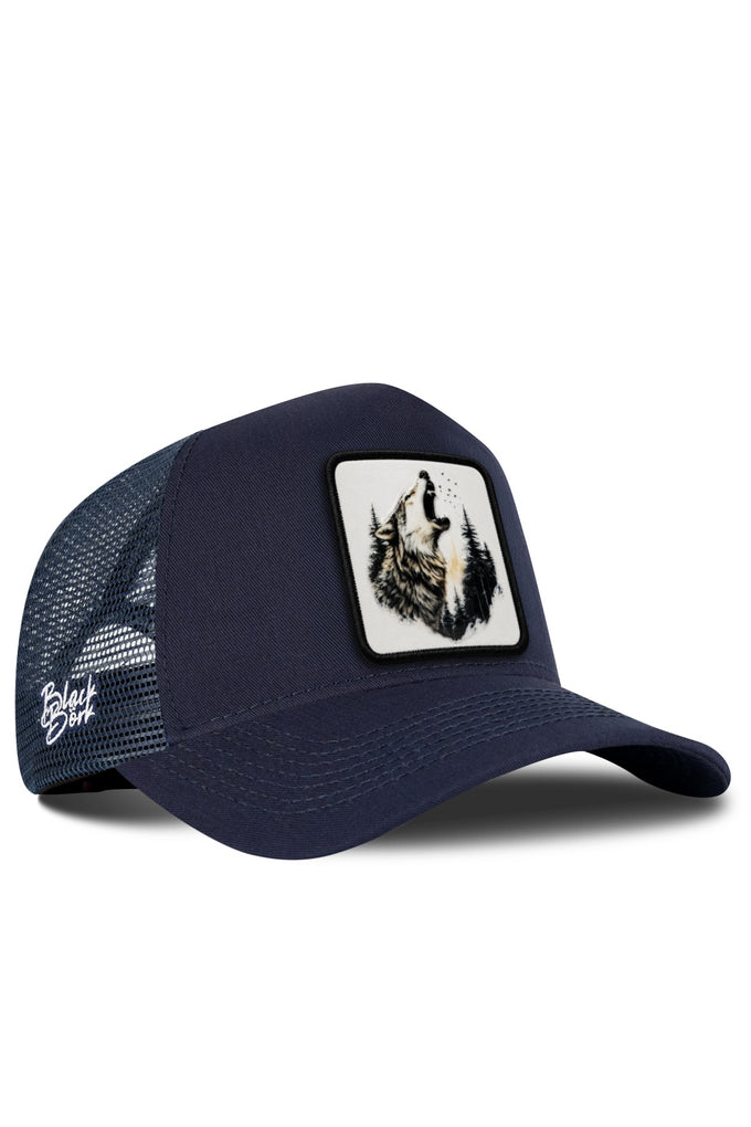 Kurt Logolu Lacivert Trucker Şapka