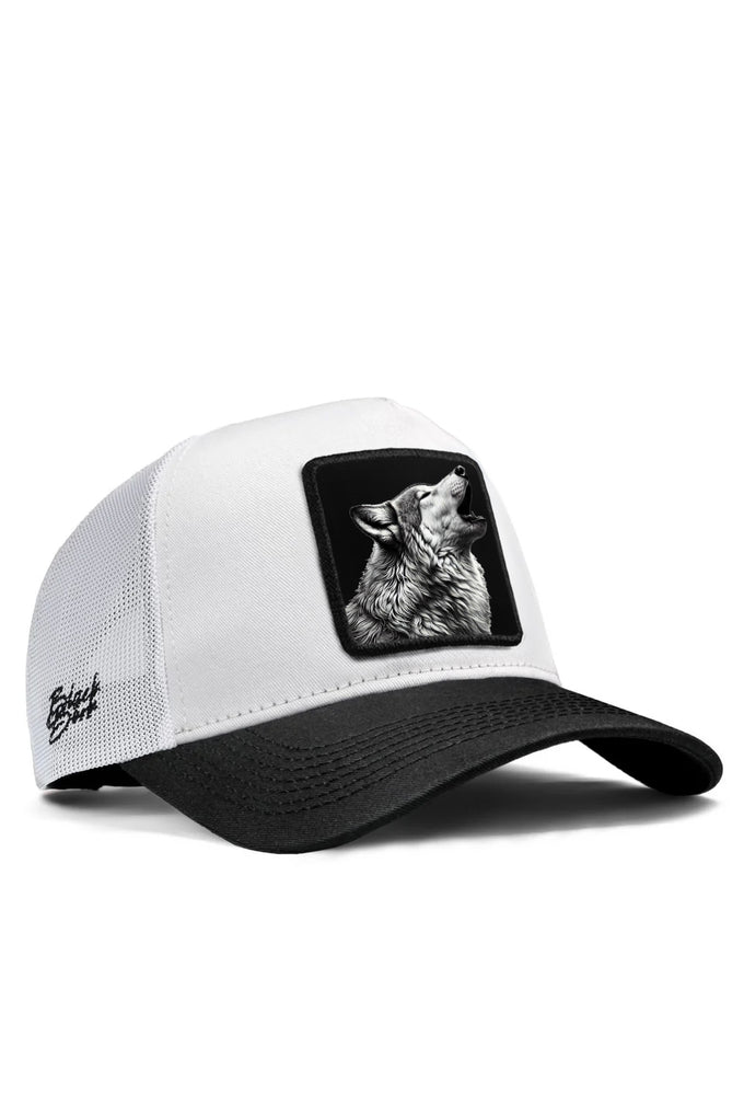 kurt-logolu-siyah-beyaz-trucker-sapka-2553 - BlackBörk TR