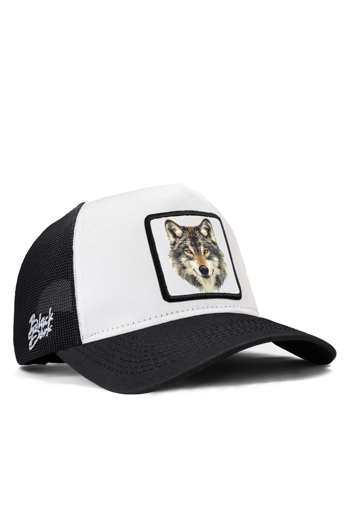 kurt-logolu-siyah-beyaz-trucker-sapka-5608 - BlackBörk TR