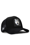 Kurt Logolu Siyah Trucker Şapka