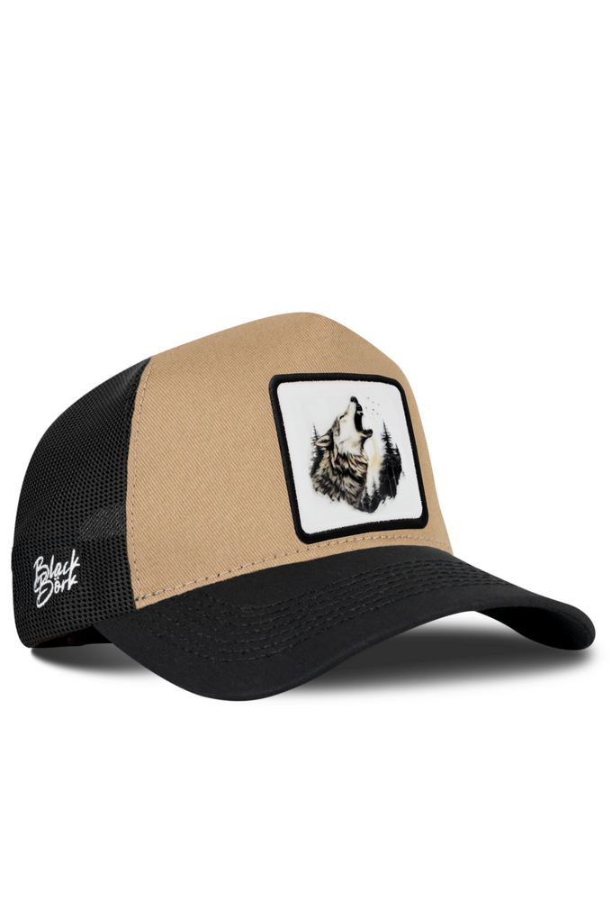 Kurt Logolu Siyah-Vizon Trucker Şapka