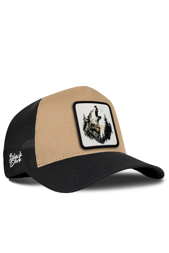 Kurt Logolu Siyah-Vizon Trucker Şapka
