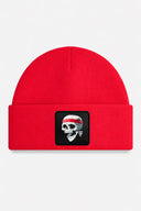 Red Beanie with Skull Logo