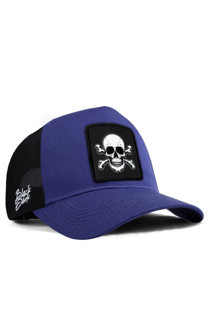 kurukafa-logolu-siyah-mavi-trucker-sapka-2518 - BlackBörk TR