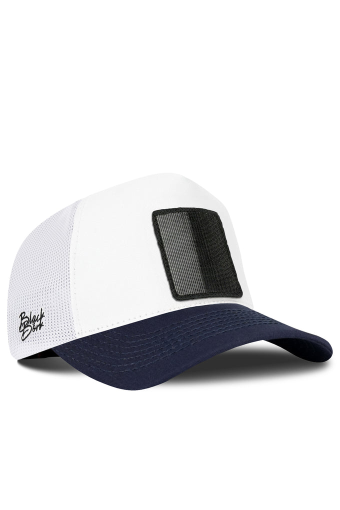 Navy Blue and White Trucker Cap