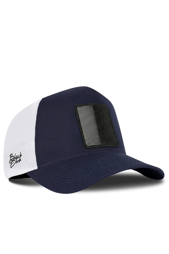 lacivert-beyaz-trucker-sapka-5130 - BlackBörk TR
