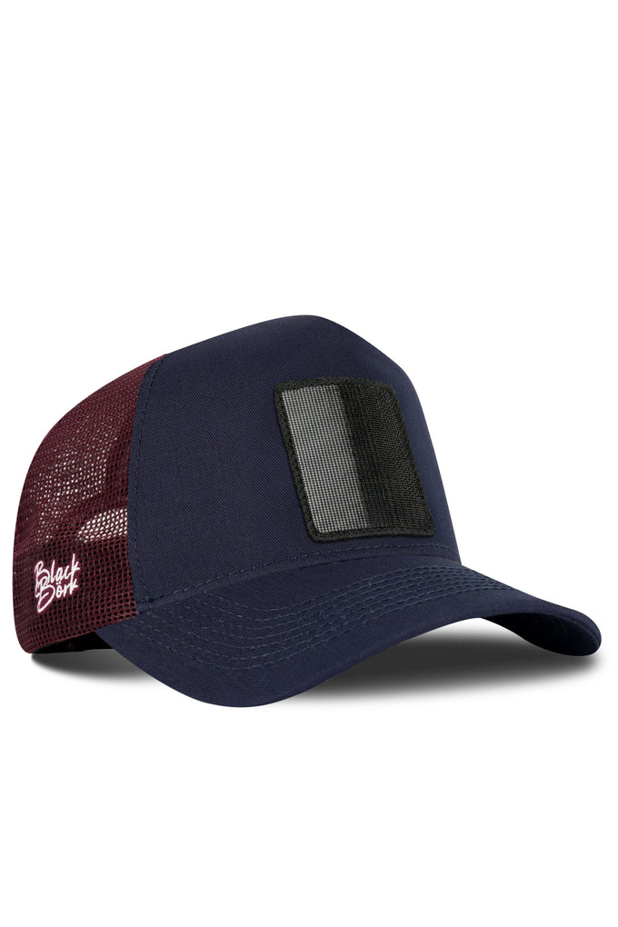 lacivert-bordo-trucker-sapka-5109 - BlackBörk TR