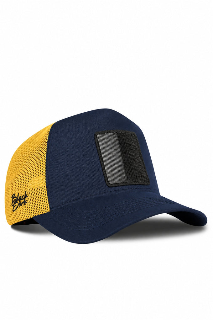 Lacivert-Sarı Trucker Şapka