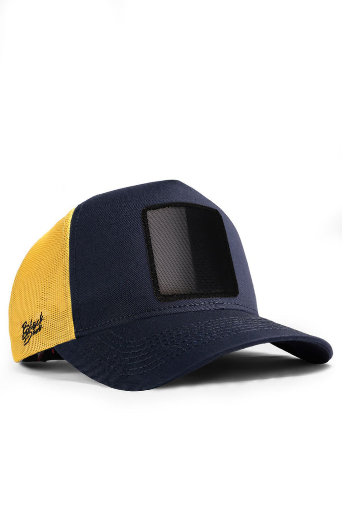 lacivert-sari-trucker-sapka-5077 - BlackBörk TR