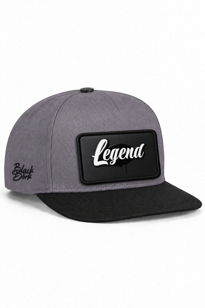 Legend Logolu Siyah-Gri Hip Hop Şapka