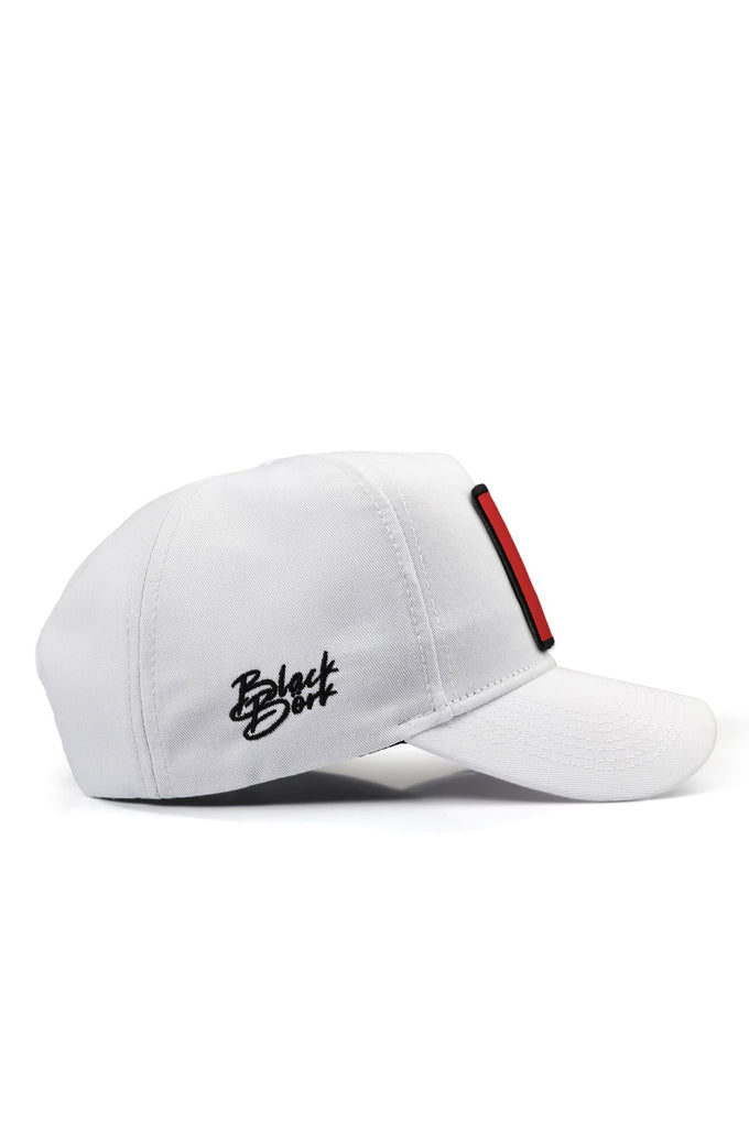 Leopard Logo White Baseball Cap