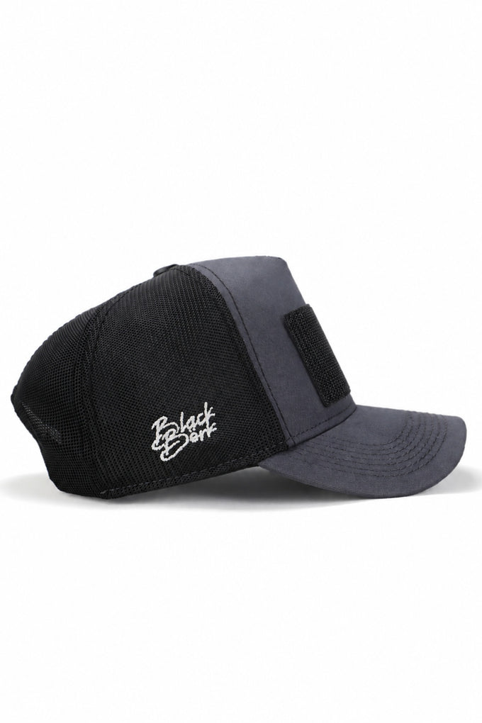 Limited Edition Logolu Antrasit-Siyah Trucker Şapka