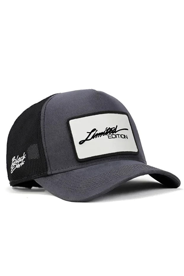 limited-edition-logolu-antrasit-siyah-trucker-sapka-3881 - BlackBörk TR