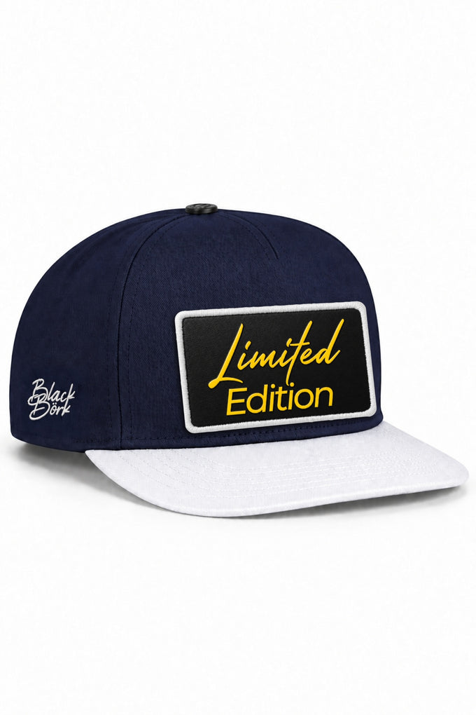 Limited Edition Logolu Beyaz-Lacivert Hip Hop Şapka