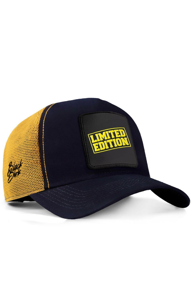 limited-edition-logolu-lacivert-sari-trucker-sapka-2046 - BlackBörk TR