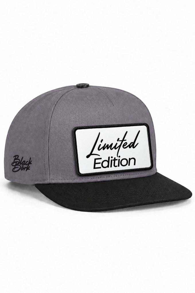Limited Edition Logolu Siyah-Gri Hip Hop Şapka