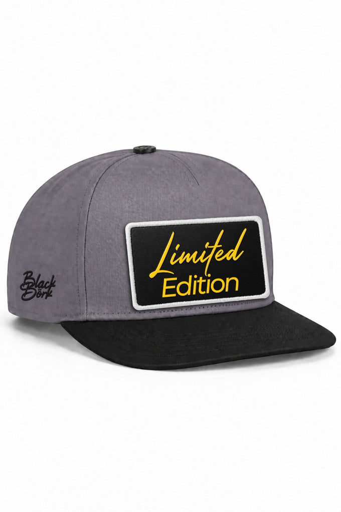 Limited Edition Logolu Siyah-Gri Hip Hop Şapka