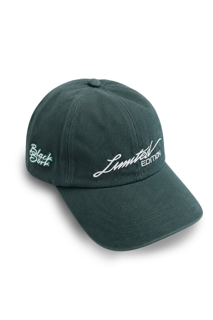 Limited Edition Nakışlı Petrol Yeşili Vintage Yıkamalı Beyzbol Şapka