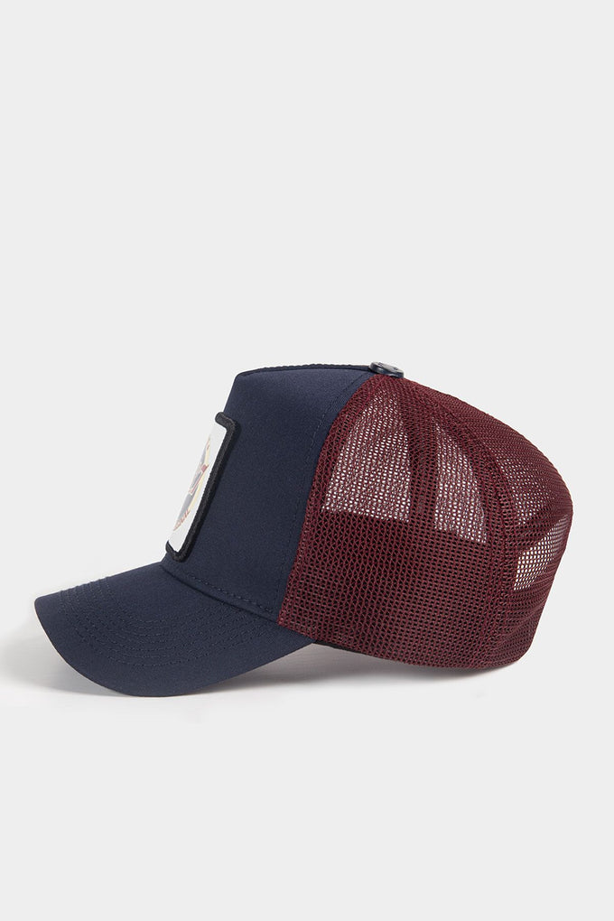 Made in 1987 Logolu Lacivert-Bordo Trucker Şapka