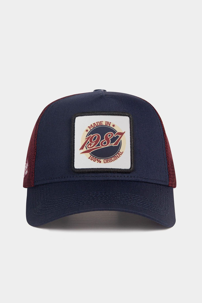 made-in-1987-logolu-lacivert-bordo-trucker-sapka-1956 - BlackBörk TR