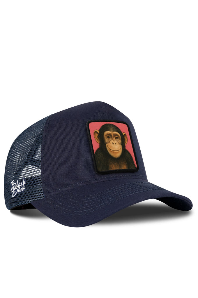 Maymun Logolu Lacivert Trucker Şapka