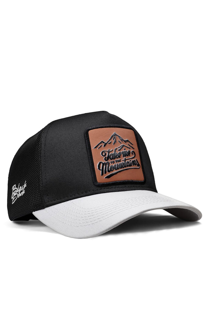 mountains-logolu-beyaz-siyah-trucker-sapka-2267 - BlackBörk TR
