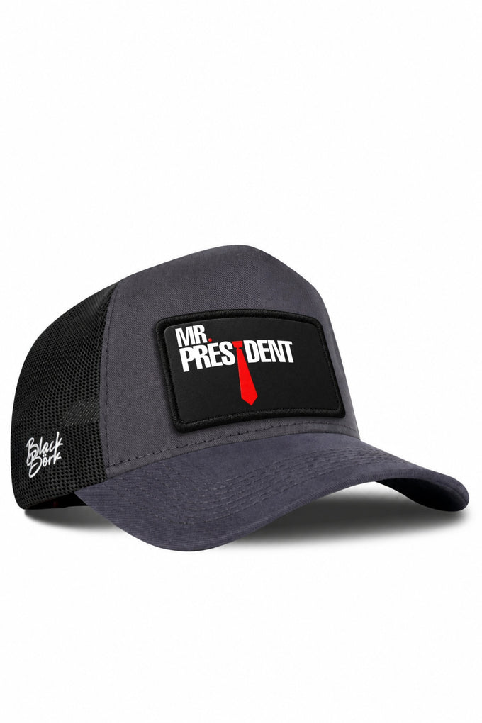 Mr. President Logo Anthracite-Black Trucker Cap