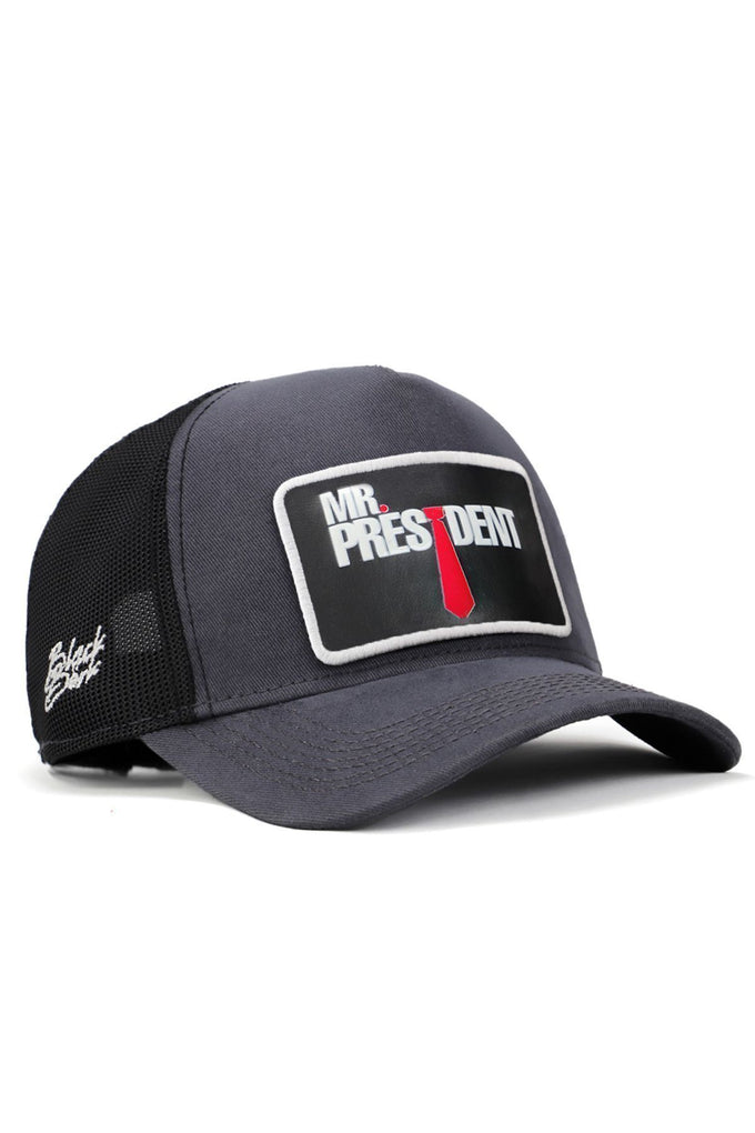mr-president-logolu-antrasit-siyah-trucker-sapka-2892 - BlackBörk TR