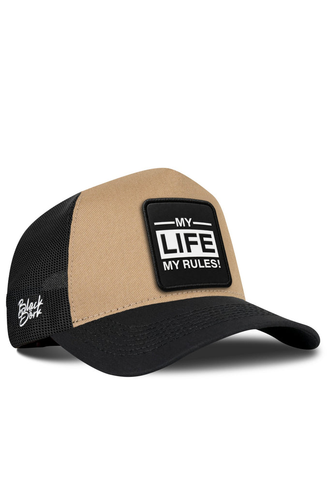 My Life My Rules Logo Black-Mink Trucker Cap 