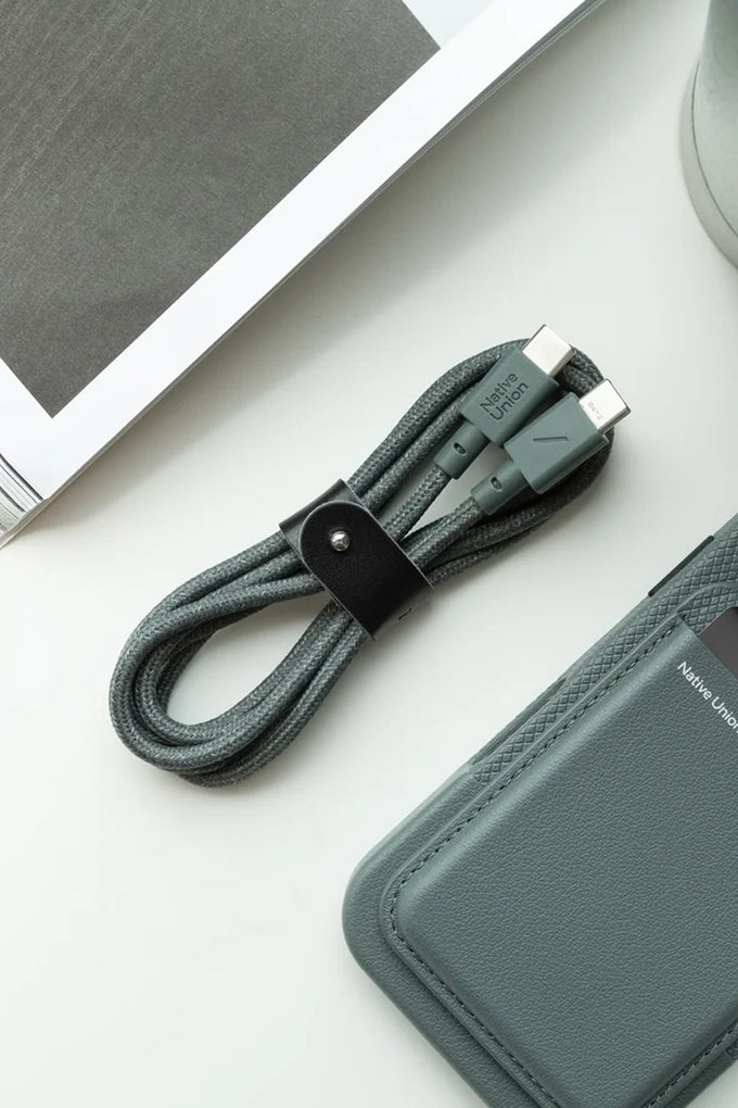 Native Union BELT CABLE-TYPE-C-C SLATE GREEN 1.2M Şarj Kablosu