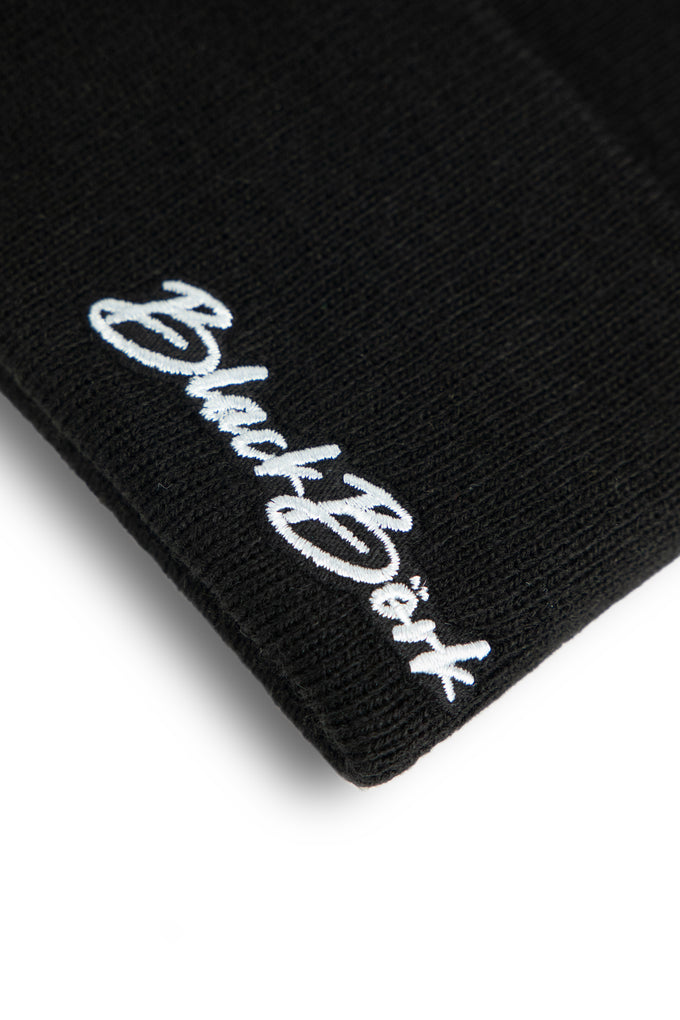 Never Give Up Logo Black Beanie