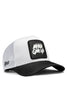 Never Give Up Logolu Siyah-Beyaz Trucker Şapka