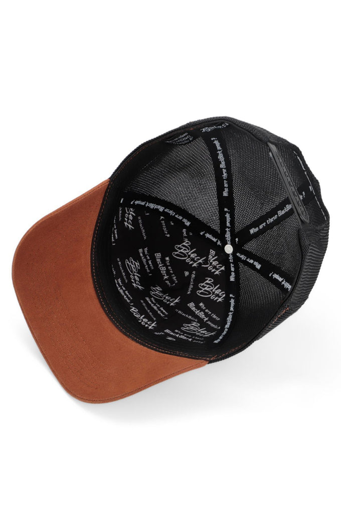 Never Settle Camel-Siyah Trucker Şapka