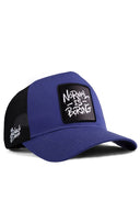 Normal is Boring Logolu Siyah-Mavi Trucker Şapka