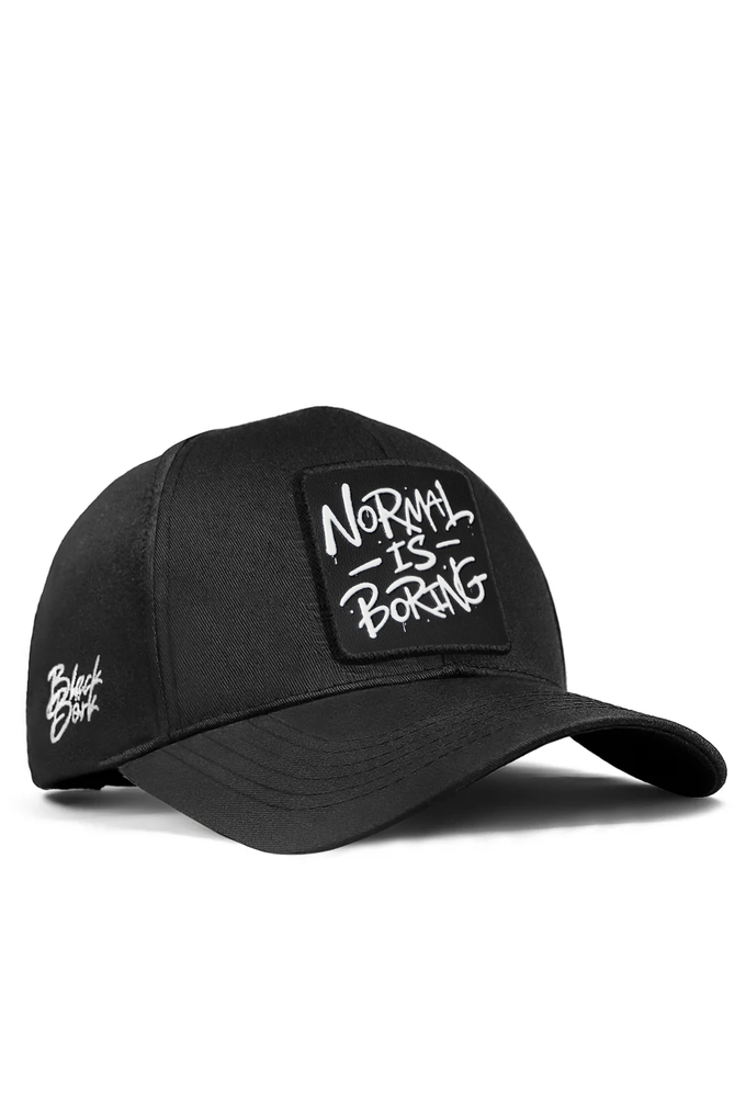 normal-is-boring-logolu-siyah-six-beyzbol-sapka-5584 - BlackBörk TR