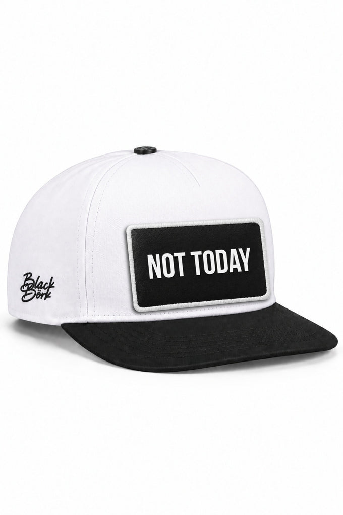 Not Today Logolu Siyah-Beyaz Hip Hop Şapka