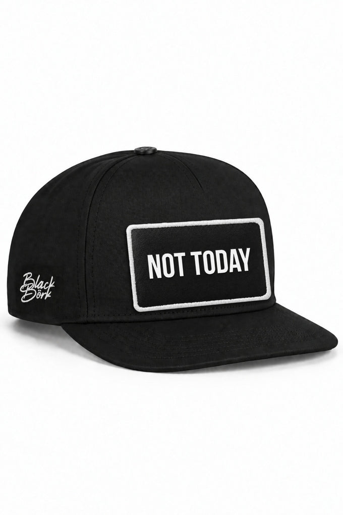 Not Today Logolu Siyah Hip Hop Şapka