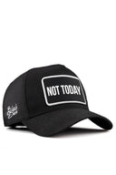 Not Today Logolu Siyah Trucker Şapka