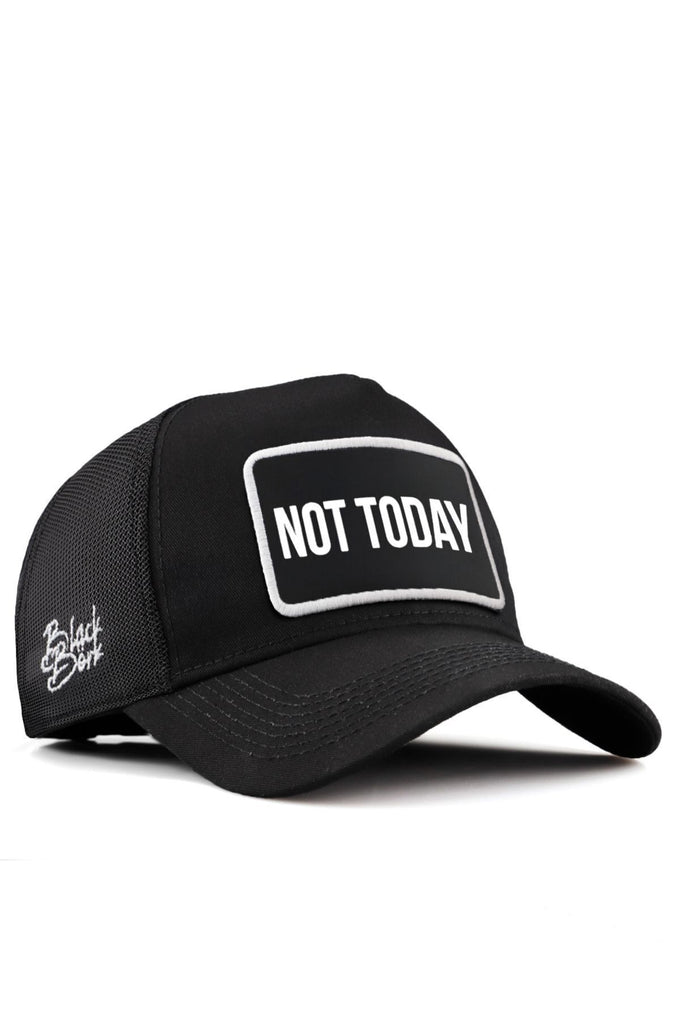 not-today-logolu-siyah-trucker-sapka-2932 - BlackBörk TR
