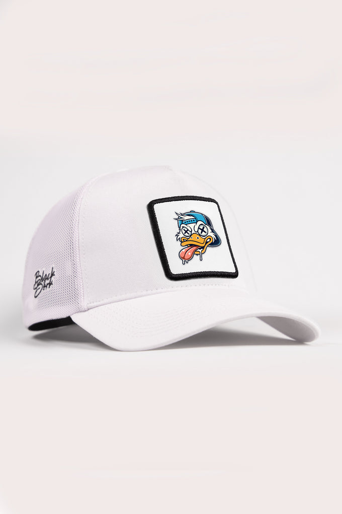 Ördek Logolu Beyaz Trucker Şapka