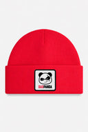 Red Beanie with Panda Logo
