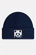 Navy Blue Beanie with Panda Logo