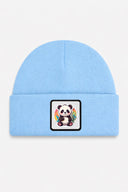Blue Kids' Beanie with Panda Logo