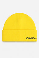 Yellow Kids' Beanie with Panda Logo
