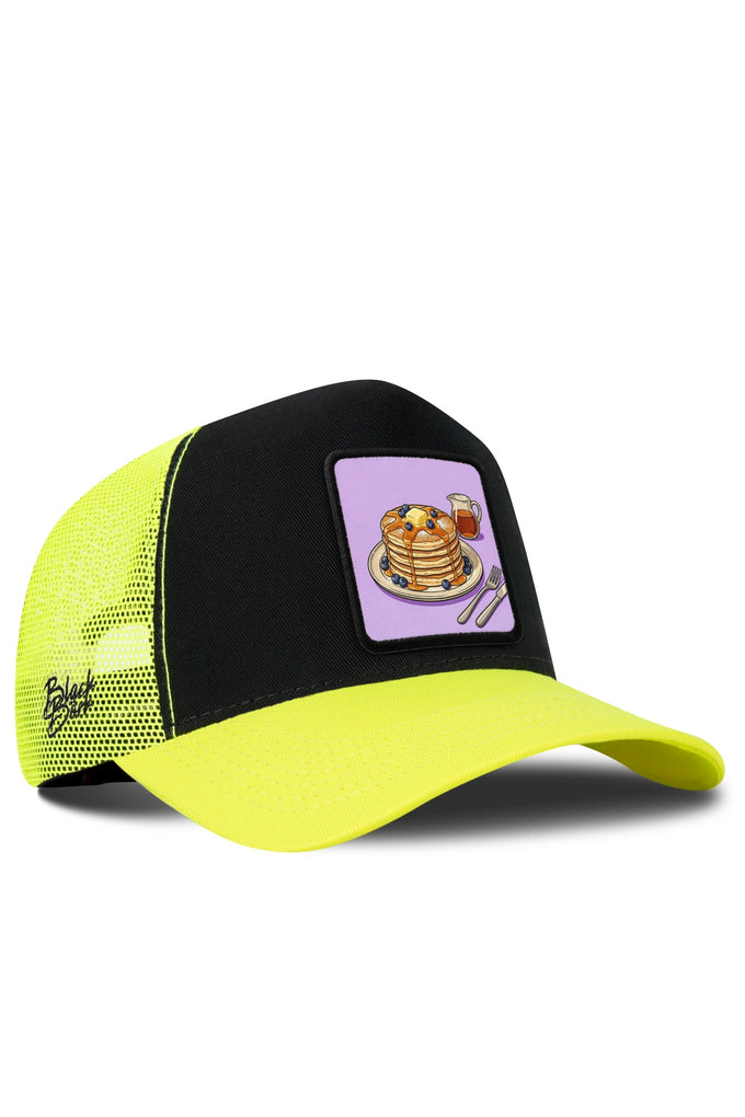 Pankek Logolu Neon-Siyah Trucker Şapka