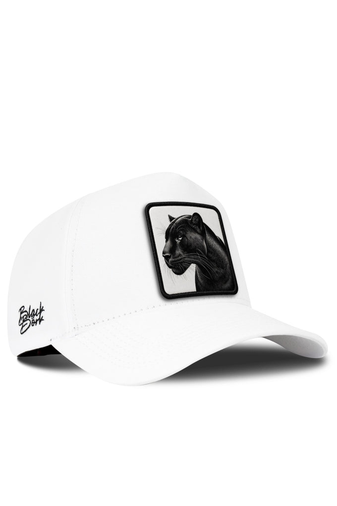White Baseball Premium Cap with Panther Logo