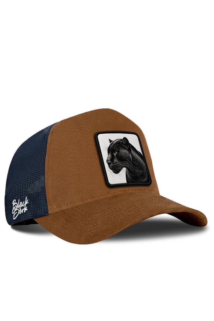 Panter Logolu Camel-Lacivert Trucker Şapka